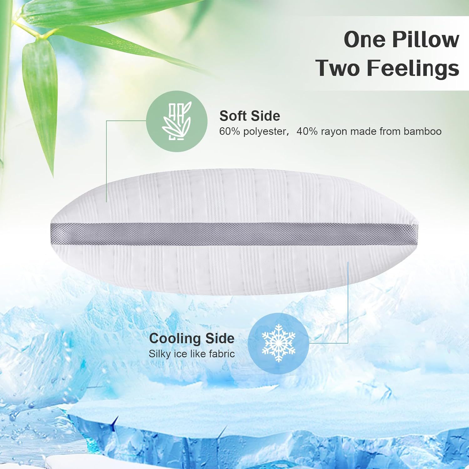 Cooling Broken Memory Foam Bed Pillow
