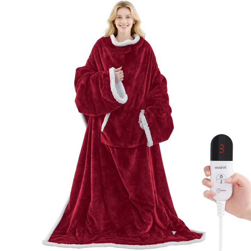 Wearable Electric Heated Blanket With Smart Temperature Control And Machine-washable