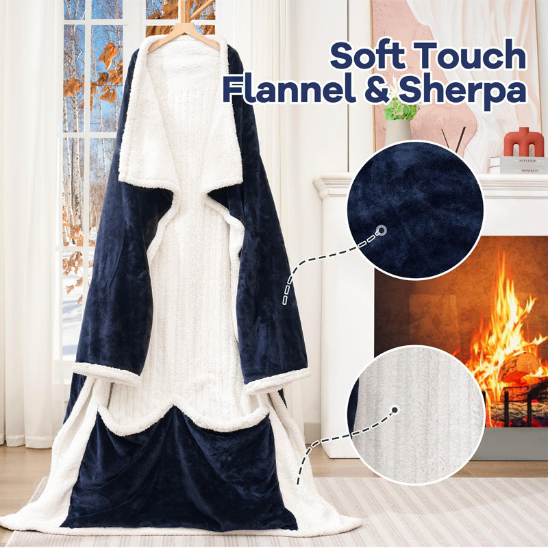 Wearable Electric Heated Blanket With Smart Temperature Control And Machine-washable