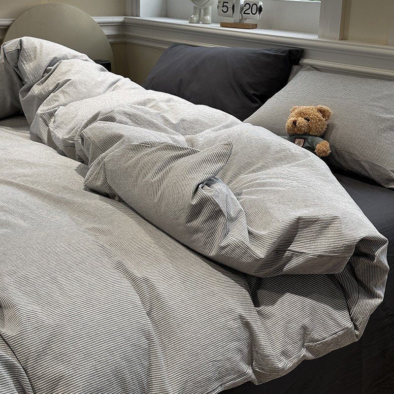 Pure Cotton Bed Sheet Set with Quilt Cover