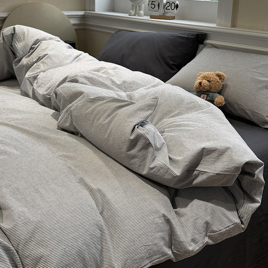 Pure Cotton Bed Sheet Set with Quilt Cover