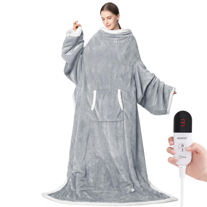 Wearable Electric Heated Blanket With Smart Temperature Control And Machine-washable